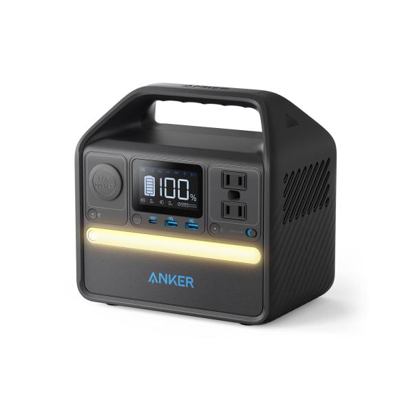 Anker 521可搬式発電所%カラマツマ%256 Wh LiFePo 4電池パック可搬式発電機%カ...