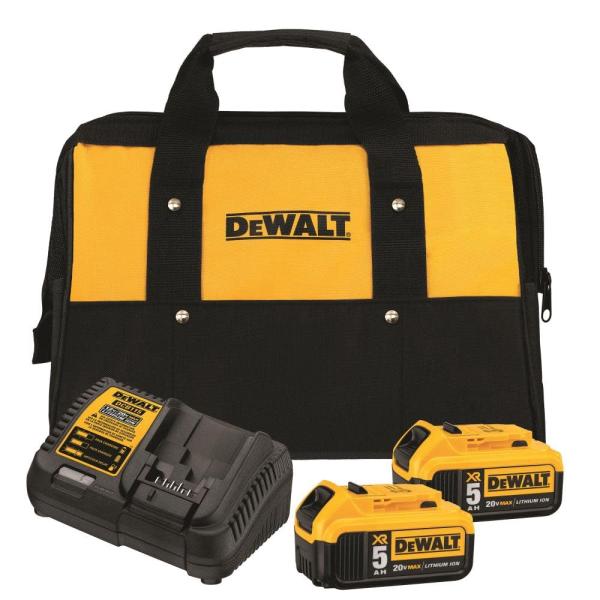 DEWALT 20 V MAX乾電池スターターキット2本付5.0 Ah (DCB 205-2 CK)...