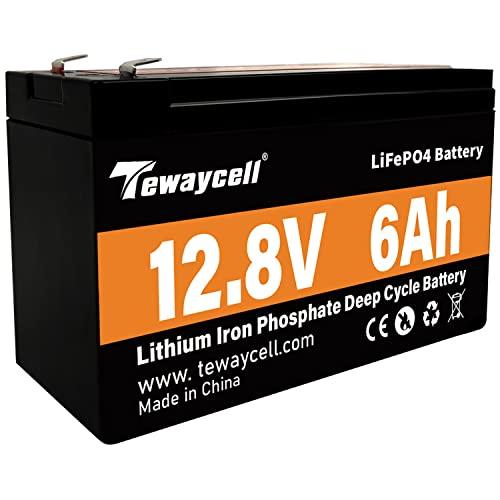 Tewaycell 12.8 V 6 Ahリン酸鉄リチウムLiFePO 4ディープサイクル充電池、B...