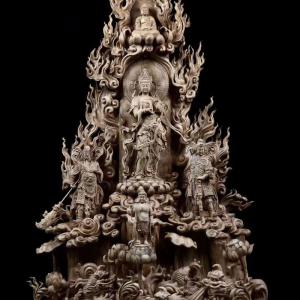 【天然沈香木彫】大きな仏像◆南無観世音菩薩 ◆...の詳細画像2