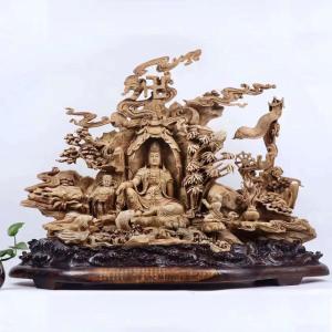 【天然沈香木彫】大きな仏像◆自在観音菩薩 ◆仏像...の商品画像