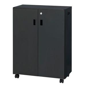 送料無料 ナカバヤシ カギ付キャビネット 人気海外一番 セキュリティデスクターナ Nd S723 ブラック 2段