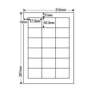 LDW18P(VP3) ラベルシール 3ケースセット 1500シート A4 18面 57.3×42.3mm マルチタイプ 表示 商用ラベル 東洋印刷 ナナワード LDW18P｜nana