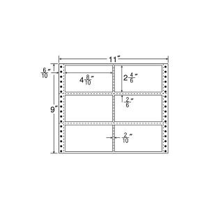 M11B(VP3)【6面/連続ラベル】タックフォーム　ナナクリエイト（東洋印刷）　ナナフォーム　ナナラベル｜nana