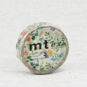 mtマスキングテープ 幅15mm mtex 水彩花柄 カモ井加工紙 花柄 マステ 15mm×7m MTEX1P109R