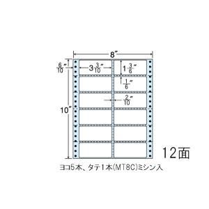 NC08QB(VP3) 連帳ラベル 12面 84×38mm 1500折 タックフォーム ナナクリエイト東洋印刷 ナナフォーム ナナラベル 8インチ幅｜nana