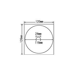 PFH-3【CD-R/DVD-R用透明保護フィルム　内円24mmタイプ】(紫外線カットで耐久性アップ！) ナナクリエイト(東洋印刷)ナナラベル