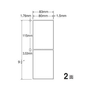 TM-3CE(VP) PD SCMラベル Cタイプタテ 1ケース 2000折 2面 80×115mm サーマルプリンタ エコノミータイプ 東洋印刷 TM3CE ナナラベル｜nana