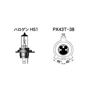 スーパーカブ M＆Hマツシマ ヘッドライト球 12V35/35W HS1 クリア 2輪