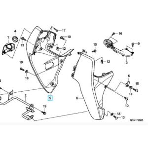 [純正部品] スーパーカブ50(AA04)　レッグシールド右側　　アラスカンホワイト(NHA24R)...