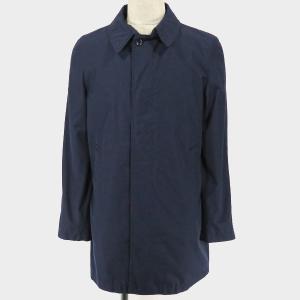 uniform experiment(ユニフォームエクスペリメント) SOUTIEN COLLAR COAT   メンズ アウター サテンカラーコート ネイビー/紺｜nanainternational