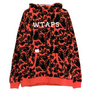 WTAPS ダブルタップス 18AW DESIGN HOODED COLLEGE/SWEATSHIRT COTTON CAMO 182ATDT-CSM04S デザインフーデッド カレッジ オレンジ フーディー｜nanainternational