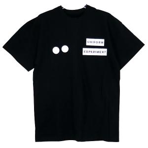 ユニフォームエクスペリメント uniform experiment Tシャツ 19AW WAPPEN TEE UE-192060 ワッペン Tシャツ ブラック 黒｜nanainternational