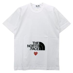 PLAY COMME des GARCONS プレイコムデギャルソン x THE NORTH FACE ザ ノース フェイス Tシャツ PLAY -SHIRT AE-T202-051-1-6 クルーネック ホワイト｜nanainternational