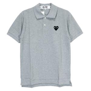 PLAY COMME des GARCONS プレイ コムデギャルソン POLO SHIRT AZ-T078-051 AD2019/10 ハート ポロ シャツ グレー ショートスリーブ 半袖｜nanainternational