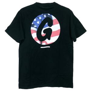 GOODENOUGH グッドイナフ GE 星条旗 サークルGプリントTシャツ ブラック｜nanainternational