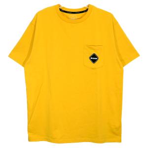 F.C.Real Bristol エフシーレアルブリストル 22AW VERTICAL LOGO EMBLEM POCKET TEE バーティカル ロゴ エンブレム ポケット Tシャツ イエロー F.C.R.B.｜nanainternational