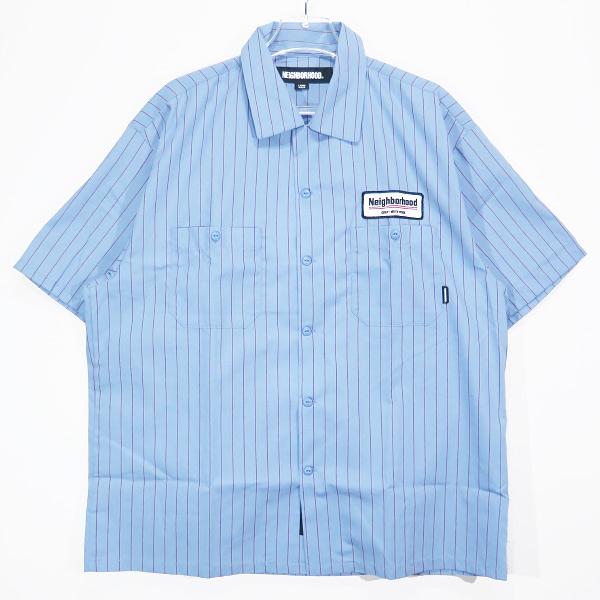 NEIGHBORHOOD 23SS STRIPE WORK SHIRT SS 231TSNH-SHM...