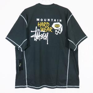 STUSSY ステューシー x MOUNTAIN HARDWEAR マウンテン ハードウェア SS TEE ショートスリーブ Tシャツ ブラック カットソー 半袖｜nanainternational