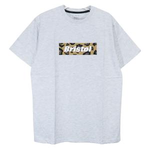 F.C.Real Bristol エフシーレアルブリストル 23SS BOX LOGO TEE FCRB-230074 ボックス ロゴ Tシャツ グレー F.C.R.B. ショートスリーブ カットソー｜nanainternational