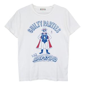 WACKO MARIA ワコマリア  I AM SUPER-STUPID TEE スーパー ストゥーピッド Tシャツ ショートスリーブ カットソー ホワイト｜nanainternational