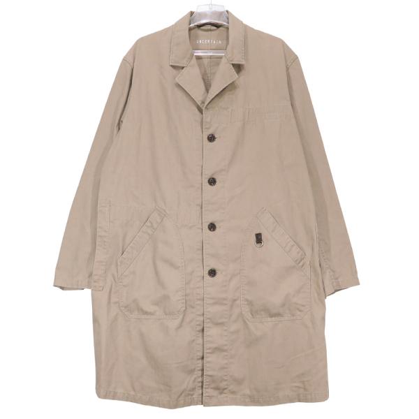 UNCERTAIN アンサートン NEW SHOP COAT ニュー ショップ コート ベージュ サ...