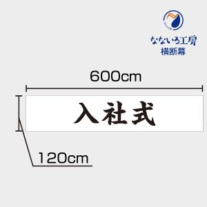 入社式 横断幕 祝 幕 垂れ幕 ターポリン幕 6000×1200｜nanairo-koubou