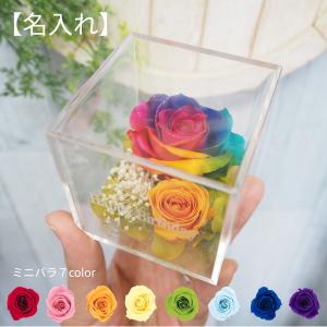 【楽天ランキング1位】プリザーブドフラワー レインボーチューリップドーム プリザーブドフラワー レインボー ガラスドーム 母の日 花 ギフト
