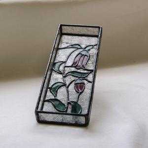 ステンドグラス吊り下げミニランプ・8面体（緑） : ステンドグラス