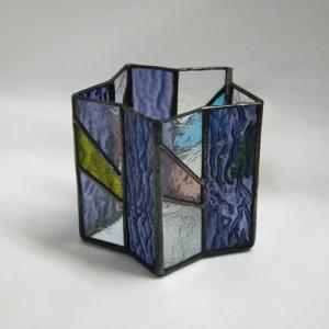 ティファニーランプ・チューリップ 14インチ : ステンドグラス七色