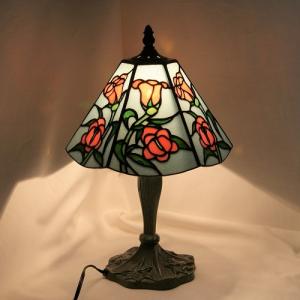 ステンドグラス吊り下げミニランプ・8面体（緑） : ステンドグラス