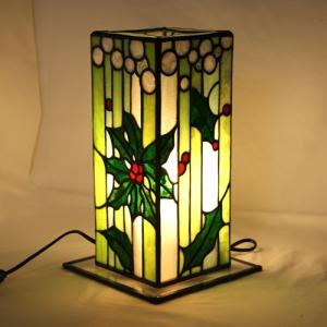 ステンドグラスライト / チューリップ柄 ティファニーランプ・チューリップ 14インチ : ステンドグラス七色