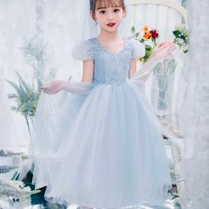 エルサ 風 ワンピース アナ雪 ハロウィン キ...の詳細画像1