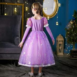 キッズ服 コスプレ ラプンツェル ドレス 4点...の詳細画像3