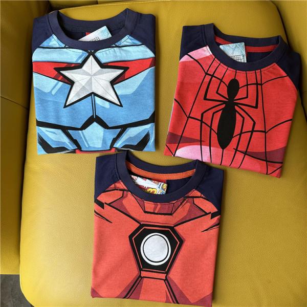 スパイダーマン キッズ 子供服 男の子 アイアンマン 半袖tシャツ 人気 カジュアル 夏服 綿マーベ...