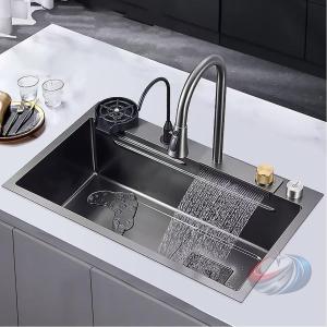 キッチンシンク 新しいステンレススチール ウォーターフォールシンク バーシンク 晟恒中馳 304 ステンレススチールシンク カップワッシャーシンク