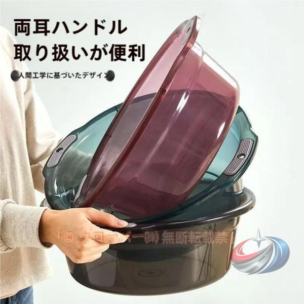 風呂桶 バス用品 洗面器 風呂おけ 水回り ふろおけ 風呂用品 シンプル クリア おしゃれ 晟恒中馳...