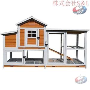 鶏用ケージ 飼育ケージ 鳩の檻 木製 鳥かご 晟恒中馳 83インチ 屋外木製鶏小屋 大型 家禽ケージ ネスティングボックス付き 多段式