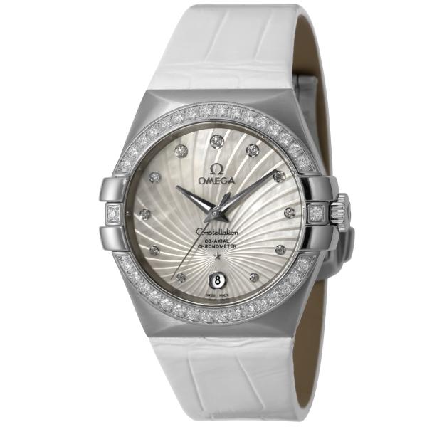 オメガ コンステレーション 35mm 自動巻き 機械式 腕時計 ブランド レディース ダイヤモンド ...