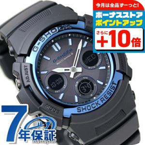 gショック ジーショック G-SHOCK 電波 ソーラー AWG-M100A-1AER アナデジ 腕時計 ブランド スタンダードモデル ブラック ブルー 時計 カシオ メンズ