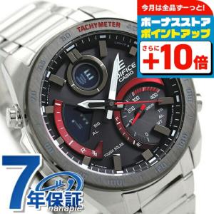 毎日さらに+10倍 カシオ エディフィス 海外モデル ソーラー ECB-900 メンズ アナデジ ECB-900DB-1ADR CASIO EDIFICE 腕時計 Bluetooth ブラック レッド｜腕時計のななぷれYahoo!店