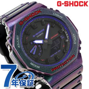 当店ならさらに+10倍 gショック ジーショック G-SHOCK GA-2100AH-6A 2100シリーズ メンズ 腕時計 ブランド カシオ casio アナデジ ブラック 偏光ラメ｜nanaple-ya