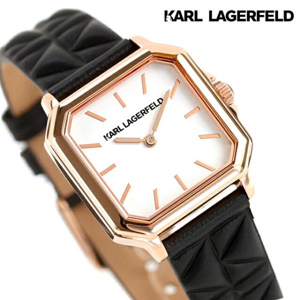カール・ラガーフェルド スクエア クラシック クォーツ 電池式 腕時計 ブランド レディース KAR...