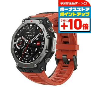アマズフィット ラバ 充電式クォーツ スマートウォッチ ブランド メンズ Amazfit SP170069-C219 デジタル シルバー レッド 赤