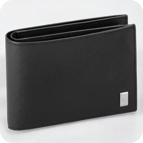 ダンヒル 二つ折り財布 コンパクト メンズ dunhill 22R2P10PS001R ブラック ウ...