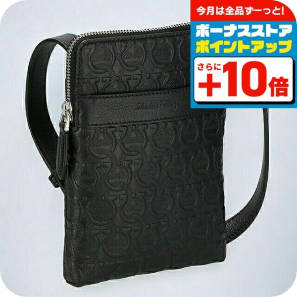 フェラガモ ショルダーバッグ メンズ ブランド Ferragamo 240311CALF NER 7...