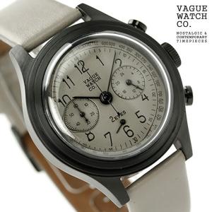 ヴァーグウォッチ ツーアイズ 38mm クロノグラフ 2C-L-002 VAGUE WATCH Co. 腕時計 ブランド クオーツ グレー レザーベルト メンズ 父の日 プレゼント 実用的｜nanaple