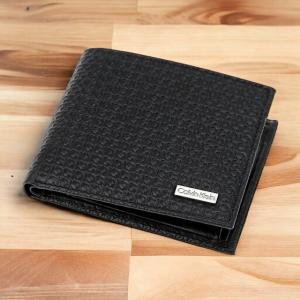 カルバンクライン 財布 メンズ ブランド 二つ折り財布 革 レザーウォレット 小銭入れあり Billfold With Coin Pocket 31CK130007 ブラック｜nanaple