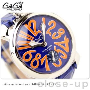 ガガミラノ 腕時計 ブランド 手巻き 48MM 5010.8 レザー マヌアーレ STEEL メンズ 父の日 プレゼント 実用的｜nanaple