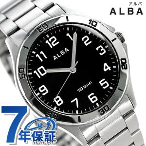5/25はさらに+10倍 セイコー アルバ メンズ 腕時計 ブラック クオーツ AQPK410 SEIKO ALBA 父の日 プレゼント 実用的｜nanaple